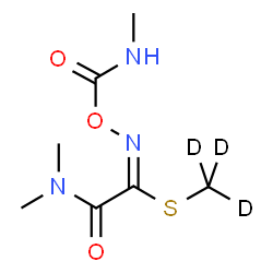 ChemSpider 2D Image | (~2~H_3_)Methyl (1E)-2-(dimethylamino)-N-[(methylcarbamoyl)oxy]-2-oxoethanimidothioate | C7H10D3N3O3S