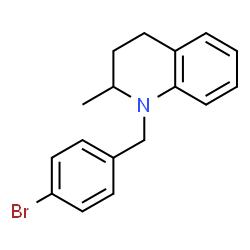 ChemSpider 2D Image | 1-(4-Bromobenzyl)-2-methyl-1,2,3,4-tetrahydroquinoline | C17H18BrN