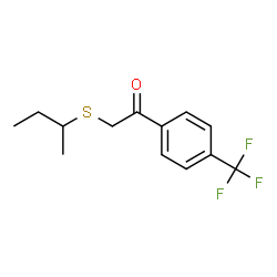 ChemSpider 2D Image | 2-(sec-Butylsulfanyl)-1-[4-(trifluoromethyl)phenyl]ethanone | C13H15F3OS