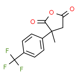 ChemSpider 2D Image | 3-Methyl-3-[4-(trifluoromethyl)phenyl]dihydro-2,5-furandione | C12H9F3O3