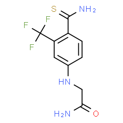 ChemSpider 2D Image | N~2~-[4-Carbamothioyl-3-(trifluoromethyl)phenyl]glycinamide | C10H10F3N3OS