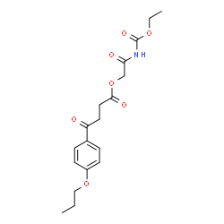 ChemSpider 2D Image | 2-[(Ethoxycarbonyl)amino]-2-oxoethyl 4-oxo-4-(4-propoxyphenyl)butanoate | C18H23NO7