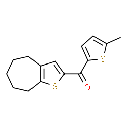 ChemSpider 2D Image | (5-Methyl-2-thienyl)(5,6,7,8-tetrahydro-4H-cyclohepta[b]thiophen-2-yl)methanone | C15H16OS2