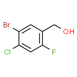ChemSpider 2D Image | 5-Bromo-4-chloro-2-fluorobenzyl alcohol | C7H5BrClFO