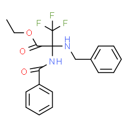 ChemSpider 2D Image | Ethyl 2-(benzoylamino)-N-benzyl-3,3,3-trifluoroalaninate | C19H19F3N2O3