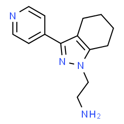 ChemSpider 2D Image | 2-[3-(4-Pyridinyl)-4,5,6,7-tetrahydro-1H-indazol-1-yl]ethanamine | C14H18N4