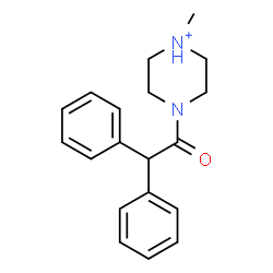 ChemSpider 2D Image | 4-(Diphenylacetyl)-1-methylpiperazin-1-ium | C19H23N2O