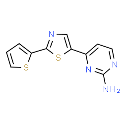ChemSpider 2D Image | 4-[2-(2-Thienyl)-1,3-thiazol-5-yl]-2-pyrimidinamine | C11H8N4S2