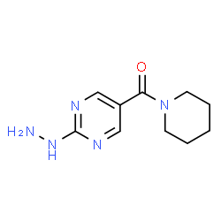ChemSpider 2D Image | 2-hydrazinyl-5-(piperidine-1-carbonyl)pyrimidine | C10H15N5O