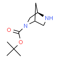 ChemSpider 2D Image | 2-Methyl-2-propanyl (4R)-2,5-diazabicyclo[2.2.1]heptane-2-carboxylate | C10H18N2O2