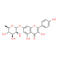 ChemSpider 2D Image | 3,5-Dihydroxy-2-(4-hydroxyphenyl)-4-oxo-4H-chromen-7-yl 6-deoxy-D-mannopyranoside | C21H20O10