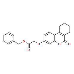 ChemSpider 2D Image | Benzyl [(6-oxo-7,8,9,10-tetrahydro-6H-benzo[c]chromen-3-yl)oxy]acetate | C22H20O5