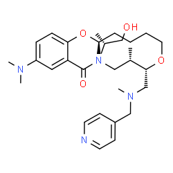 ChemSpider 2D Image | (3R,9S,10S)-16-(dimethylamino)-12-[(2R)-1-hydroxypropan-2-yl]-3,10-dimethyl-9-[[methyl(pyridin-4-ylmethyl)amino]methyl]-2,8-dioxa-12-azabicyclo[12.4.0]octadeca-1(14),15,17-trien-13-one | C30H46N4O4