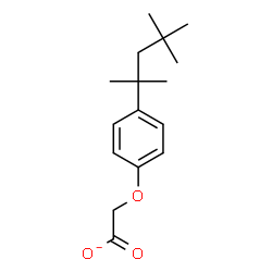 ChemSpider 2D Image | [4-(2,4,4-Trimethyl-2-pentanyl)phenoxy]acetate | C16H23O3