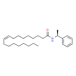 ChemSpider 2D Image | (9Z)-N-[(1S)-1-Phenylethyl]-9-octadecenamide | C26H43NO