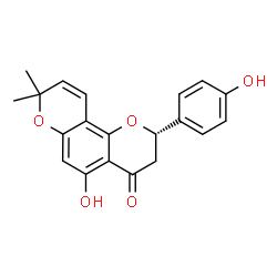 ChemSpider 2D Image | (2S)-5-Hydroxy-2-(4-hydroxyphenyl)-8,8-dimethyl-2,3-dihydro-4H,8H-pyrano[2,3-f]chromen-4-one | C20H18O5