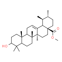 ChemSpider 2D Image | Methyl (5xi,9xi,18xi)-3-hydroxyurs-12-en-28-oate | C31H50O3