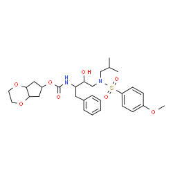ChemSpider 2D Image | Hexahydro-4aH-cyclopenta[b][1,4]dioxin-6-yl (3-hydroxy-4-{isobutyl[(4-methoxyphenyl)sulfonyl]amino}-1-phenyl-2-butanyl)carbamate | C29H40N2O8S