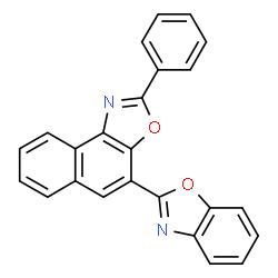 ChemSpider 2D Image | 4-(1,3-Benzoxazol-2-yl)-2-phenylnaphtho[1,2-d][1,3]oxazole | C24H14N2O2