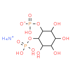 ChemSpider 2D Image | Ammonium 2,3,4,5-tetrahydroxy-6-(phosphonooxy)cyclohexyl hydrogen phosphate | C6H17NO12P2