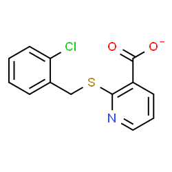 ChemSpider 2D Image | 2-[(2-Chlorobenzyl)sulfanyl]nicotinate | C13H9ClNO2S