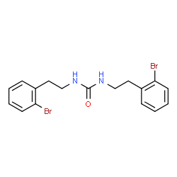 ChemSpider 2D Image | 1,3-Bis[2-(2-bromophenyl)ethyl]urea | C17H18Br2N2O