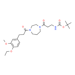 ChemSpider 2D Image | 2-Methyl-2-propanyl (3-{4-[3-(4-ethoxy-3-methoxyphenyl)propanoyl]-1,4-diazepan-1-yl}-3-oxopropyl)carbamate | C25H39N3O6