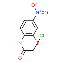 ChemSpider 2D Image | 2-CHLORO-2'-METHOXY-4'-NITROACETANILIDE | C9H9ClN2O4