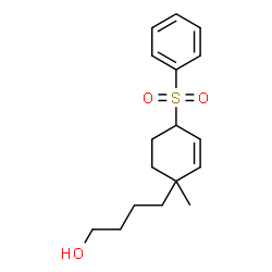 ChemSpider 2D Image | 4-[1-Methyl-4-(phenylsulfonyl)-2-cyclohexen-1-yl]-1-butanol | C17H24O3S
