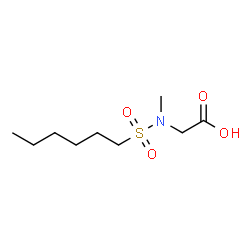 ChemSpider 2D Image | N-(Hexylsulfonyl)-N-methylglycine | C9H19NO4S