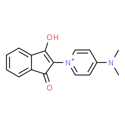ChemSpider 2D Image | 4-(Dimethylamino)-1-(3-hydroxy-1-oxo-1H-inden-2-yl)pyridinium | C16H15N2O2