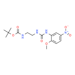 ChemSpider 2D Image | 2-Methyl-2-propanyl (2-{[(2-methoxy-5-nitrophenyl)carbamoyl]amino}ethyl)carbamate | C15H22N4O6
