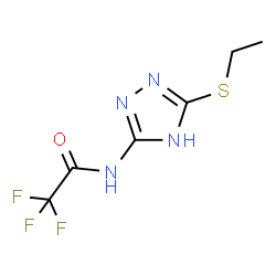 ChemSpider 2D Image | N-[5-(Ethylsulfanyl)-4H-1,2,4-triazol-3-yl]-2,2,2-trifluoroacetamide | C6H7F3N4OS