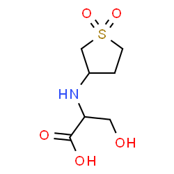 ChemSpider 2D Image | N-(1,1-Dioxidotetrahydro-3-thiophenyl)serine | C7H13NO5S
