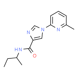 ChemSpider 2D Image | N-sec-Butyl-1-(6-methyl-2-pyridinyl)-1H-imidazole-4-carboxamide | C14H18N4O