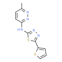 ChemSpider 2D Image | 6-Methyl-N-[5-(2-thienyl)-1,3,4-thiadiazol-2-yl]-3-pyridazinamine | C11H9N5S2