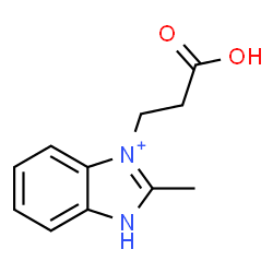 ChemSpider 2D Image | 3-(2-Carboxyethyl)-2-methyl-1H-benzimidazol-3-ium | C11H13N2O2