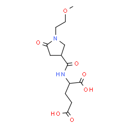 ChemSpider 2D Image | N-{[1-(2-Methoxyethyl)-5-oxo-3-pyrrolidinyl]carbonyl}glutamic acid | C13H20N2O7