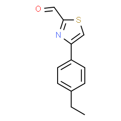 ChemSpider 2D Image | 4-(4-Ethylphenyl)-1,3-thiazole-2-carbaldehyde | C12H11NOS