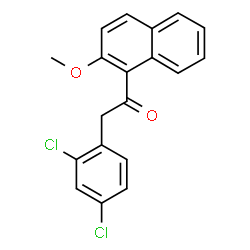 ChemSpider 2D Image | 2-(2,4-Dichlorophenyl)-1-(2-methoxy-1-naphthyl)ethanone | C19H14Cl2O2