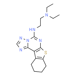 ChemSpider 2D Image | N,N-Diethyl-N'-(8,9,10,11-tetrahydro[1]benzothieno[3,2-e][1,2,4]triazolo[1,5-c]pyrimidin-5-yl)-1,2-ethanediamine | C17H24N6S