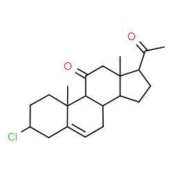 ChemSpider 2D Image | 3-Chloropregn-5-ene-11,20-dione | C21H29ClO2