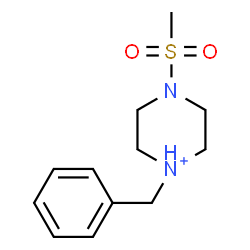 ChemSpider 2D Image | 1-Benzyl-4-(methylsulfonyl)piperazin-1-ium | C12H19N2O2S