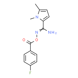 ChemSpider 2D Image | N'-[(4-Fluorobenzoyl)oxy]-1,5-dimethyl-1H-pyrrole-2-carboximidamide | C14H14FN3O2