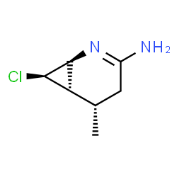 ChemSpider 2D Image | (1S,5S,7R)-7-Chloro-5-methyl-2-azabicyclo[4.1.0]hept-2-en-3-amine | C7H11ClN2
