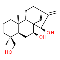ChemSpider 2D Image | (7beta,8alpha,9beta,10alpha,15beta)-Kaur-16-ene-7,15,19-triol | C20H32O3