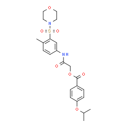 ChemSpider 2D Image | 2-{[4-Methyl-3-(4-morpholinylsulfonyl)phenyl]amino}-2-oxoethyl 4-isopropoxybenzoate | C23H28N2O7S