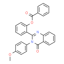 ChemSpider 2D Image | 2-[3-(4-Methoxyphenyl)-4-oxo-3,4-dihydro-2-quinazolinyl]phenyl benzoate | C28H20N2O4