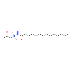 ChemSpider 2D Image | 1-(1,1-Dimethyl-2-tetradecanoylhydraziniumyl)-2-propanolate | C19H40N2O2