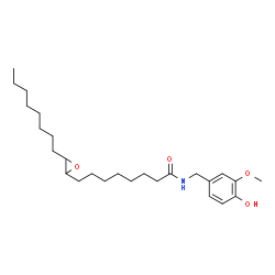 ChemSpider 2D Image | N-(4-Hydroxy-3-methoxybenzyl)-8-(3-octyl-2-oxiranyl)octanamide | C26H43NO4